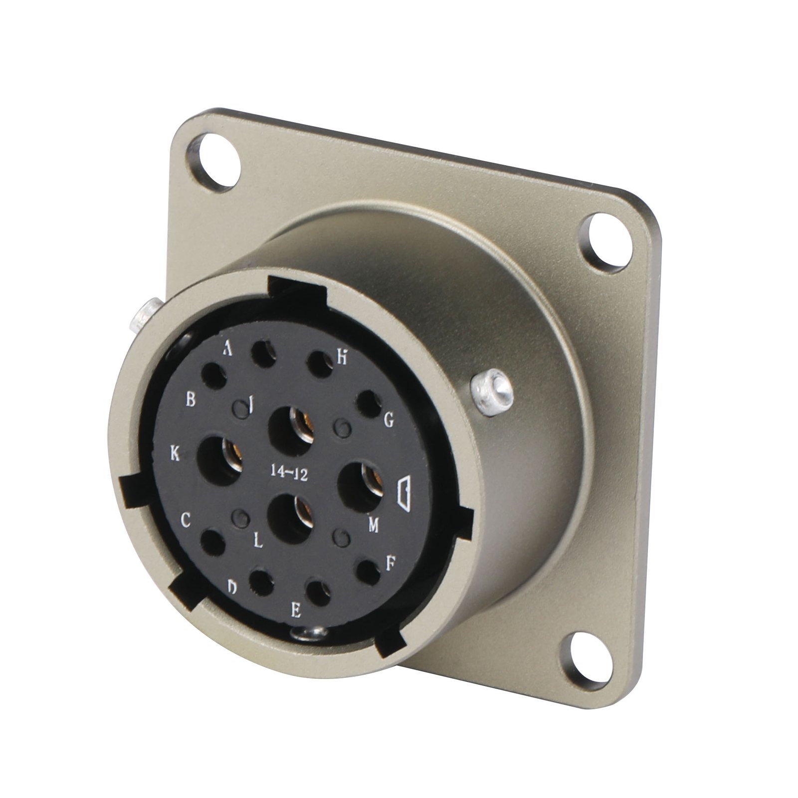 PT02E14-12S-008-AJN 12-Pin Flange Mount Receptacle