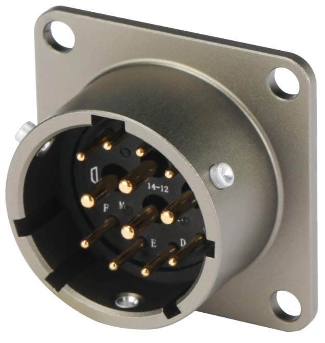 PT02E14-12P-009-AJN 12-Pin Flange Mount Plug